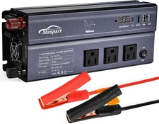 1000W Pure Sine Wave Inverter 12V DC to 120V AC Converter,1000 Watts 12 Volt Car