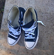 Converse Chuck Taylor All Star High Top Black Canvas Lace-Up M 7.5 W 9.5