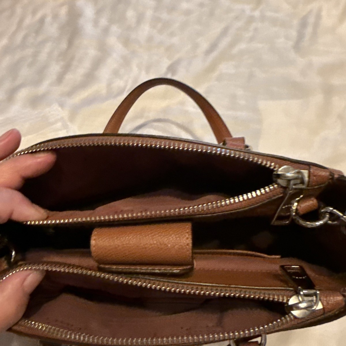 Auth Coach 36881 Stanton 26 Carryall Crossgrain Leather Satchel