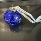 Waterford Crystal Ornament 1992 Marquis Cobalt Blue Ball - Vintage and Rare