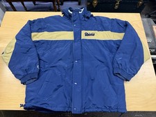 VTG St. Louis Rams Spotlight Jacket Coat Sz L Embroidered 90s NFL Heavy Lined
