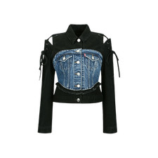 Levi's x ADSB Indigo Black Half Trucker Jacket Fashion