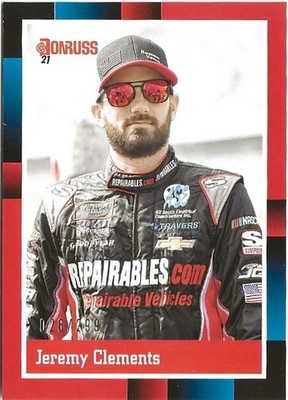 2021 Panini Donruss NASCAR Jeremy Clements  Red 028/299 Chevrolet Racing