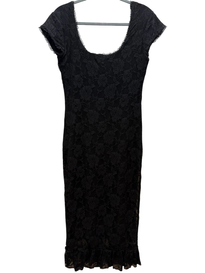 Vestido gótico SWITCHBLADE Stiletto negro midi de encaje grande nuevo con etiquetas Foto 2 de 4