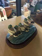 VINTAGE ARI LAMAN- GROUP OF DUCKS CALLED "THE BOYS"  5 CHINA MALLARDS IN A ROW