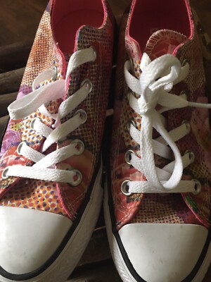 Converse Chuck Taylor Sz 5.5 All Star Low Ox Shoes Roses
