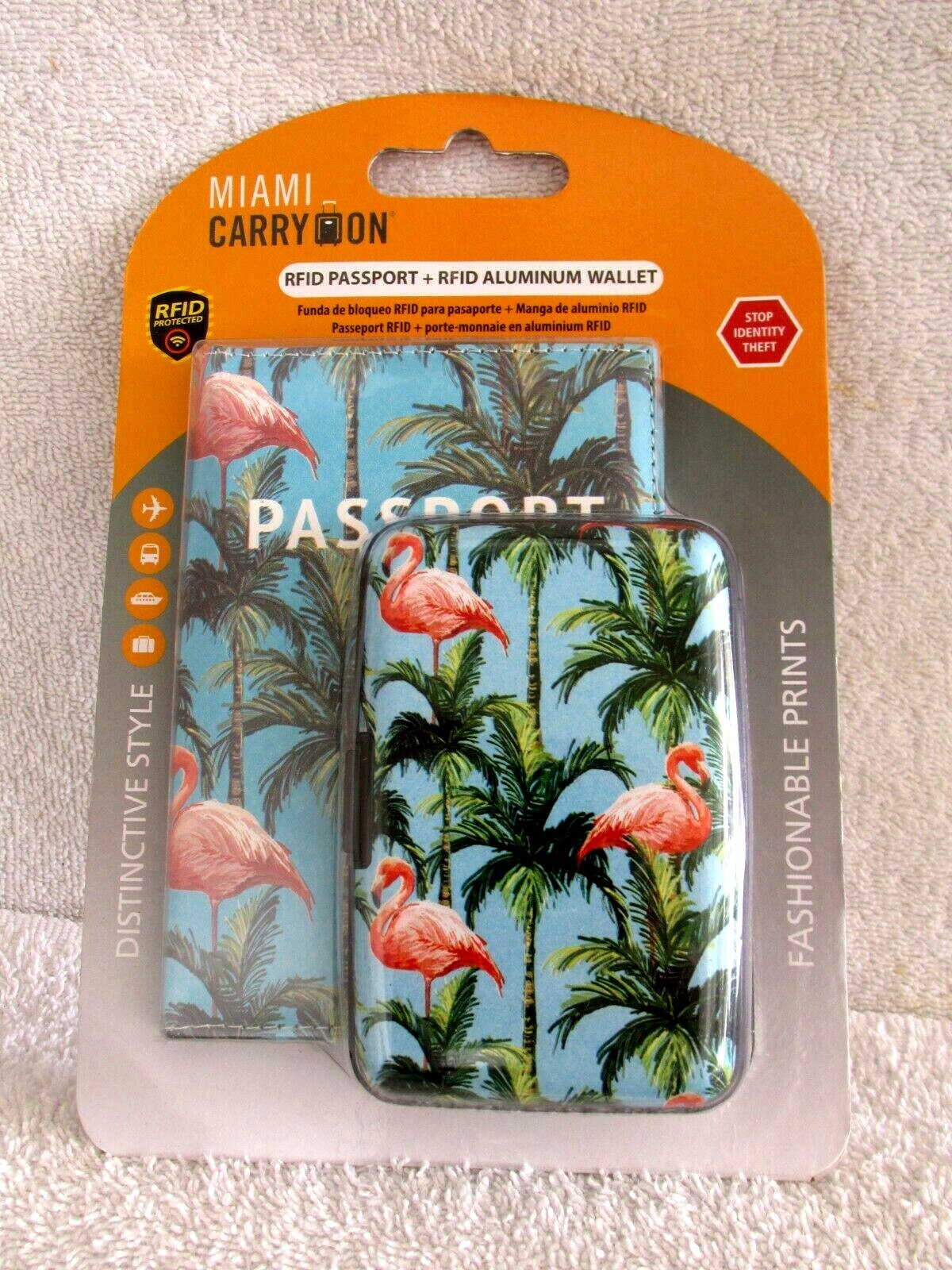 Pink Flamingo RFID Passport Holder and Aluminum Wallet-image