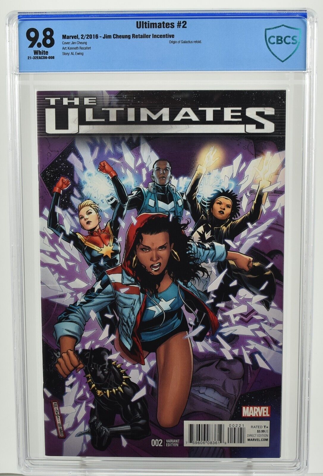 Ultimates #2 (2016) CBCS NOT CGC 9.8 Jim Cheung Variant Edition Marvel Comics