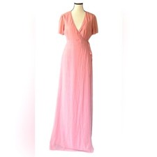 Show Me Your MuMu Noelle Flutter Prom Bridesmaid Long Dress Sz Small