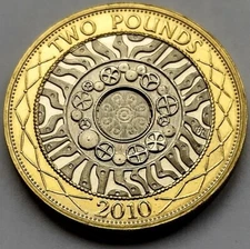 2010 Two £2 Pound Technology Standard rev Brilliant Uncirculated Coin