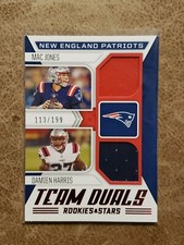 2021 Rookies and Stars Mac Jones Damien Harris Team Duals Patches #’d/199 Pats!!