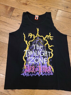 トップス 90s Disney Tower of terror BLACK s-l400.jpg