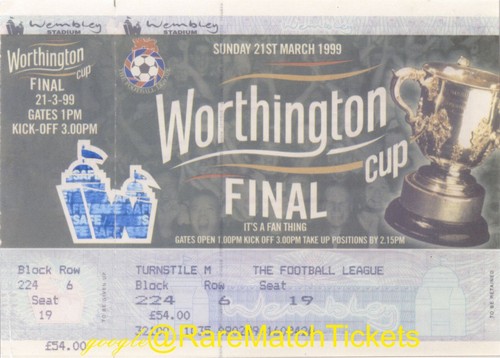 reproduction TOTTENHAM HOTSPUR 1901-2009 fa league cup final charity ticket RMT - Picture 19 of 27