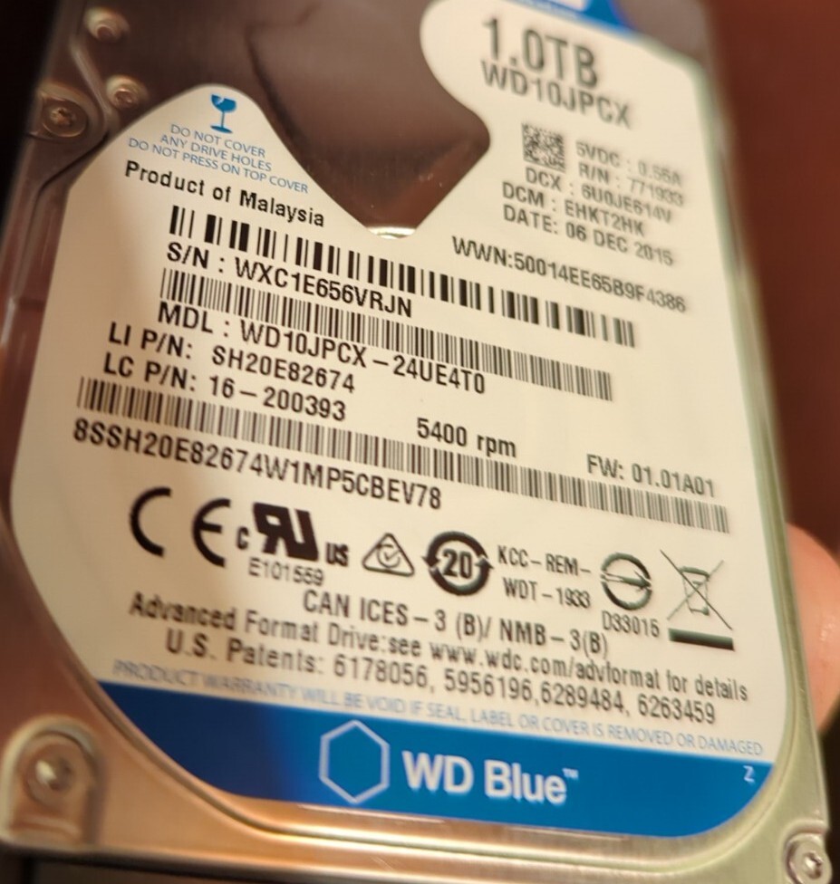 WD10JPCX WESTER DIGITAL LAPTOP HARD DRIVE 1.0TB 5400RPM SATA | eBay