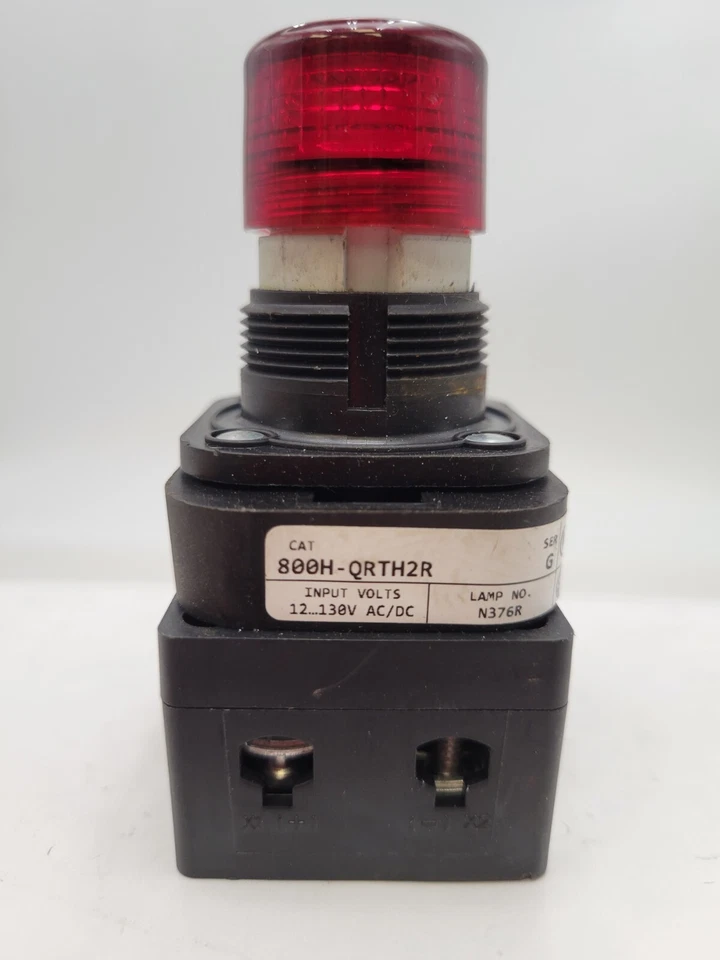 Allen-Bradley 800H-QRTH2R 30 mm Pilot Light Red LED Push to Test 12-130V AC/DC - Image 2 of 4
