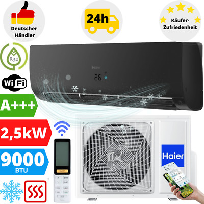 Haier Flexis Plus Black Matt Klimaanlage 9000BTU Klimagerät Klima WLAN 2,5kW