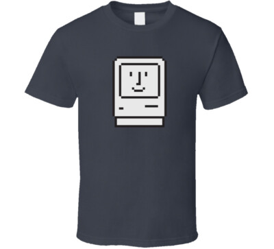 Happy Mac, T-Shirt, Apple, Macintosh, Icon, Techie, Computer, Technology 
