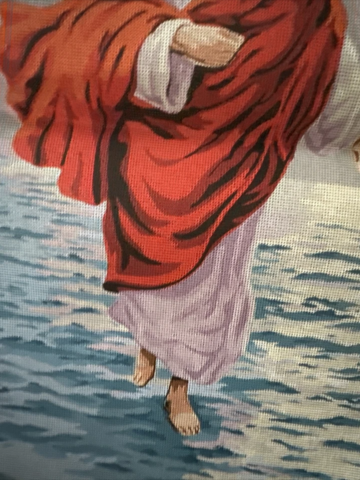 Printed needlepoint Jesus Walking On Water Canvas Only 45x60 Cm Temeljkovic - Image 3 of 4