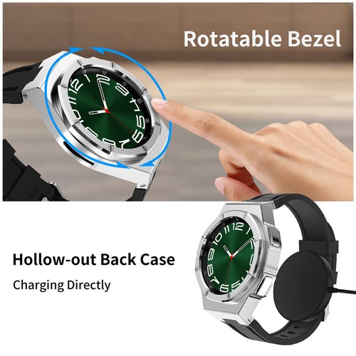 Mod Kit Watch Case Band Strap For Samsung Galaxy Watch 6 Classic 43mm 47mm Cover - Zdjęcie 6 z 40