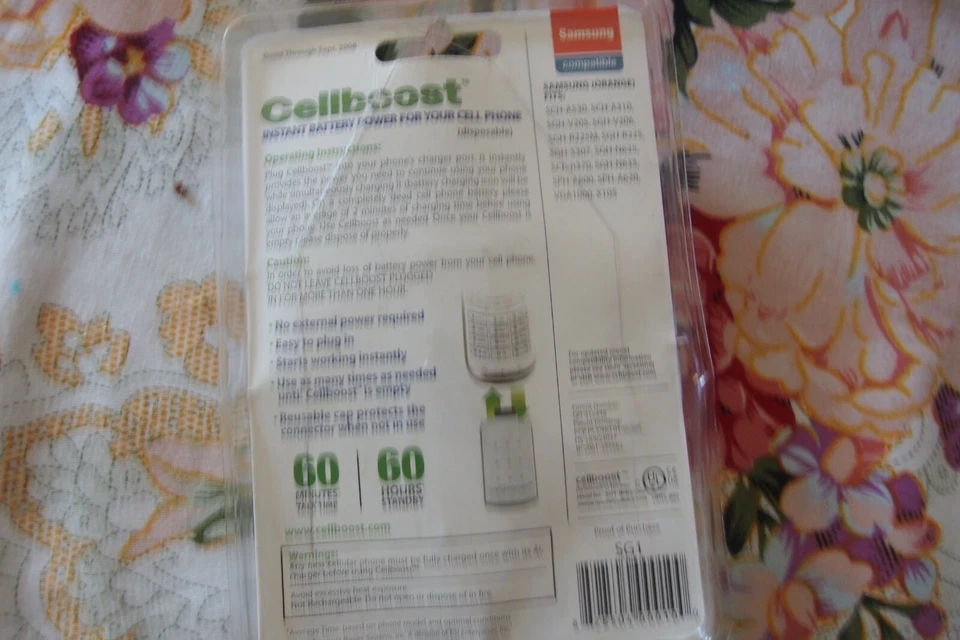 Batería instantánea Cellboost para teléfono celular 60 minutos tiempo de conversación modelo n.º SG1 Foto 2 de 3