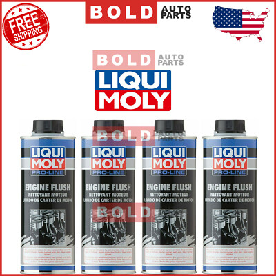 4 Pack kit 500 ml Can Liqui Lubro Moly Pro-Line Engine Flush Oil Additive