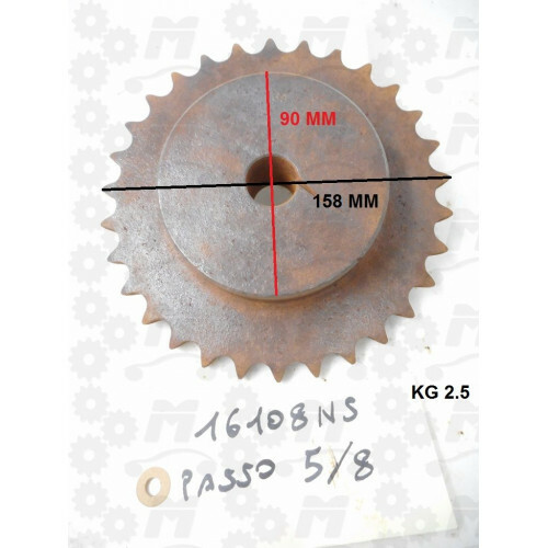 Pignon Type B 80B10H Pour Chaîne #80 – 10 Dents, Alésage 1-1/4 Pouce, Traité Thermiquement