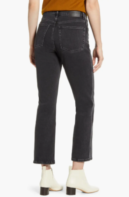Everlane The Cheeky Jean Dark Gray Wash High Rise Slim Straight