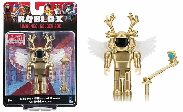 Roblox Simoon68 Golden God Jazwares Figure With Virtual Code For Sale Online Ebay - roblox figurpaket simon68 golden god