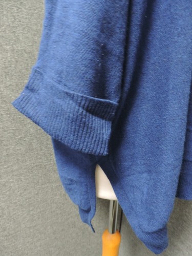 Pure Collection Cashmere Oversized Poncho Blue UK S RRP £229 Ln041 ii 04 - Picture 4 of 6