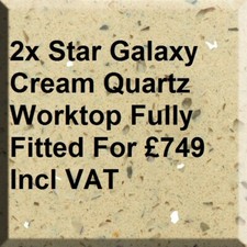 Granite Quartz cream worktops star galaxy fully fitted