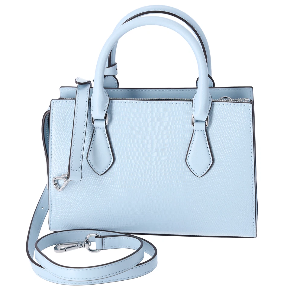 Michael Kors Sheila Small Faux Saffiano Leather Satchel Vista Blue - Image 3 of 4