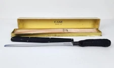 Vtg Case XX WR Case And Sons Sterling Silver Bread Knife, Antler Handle #21470