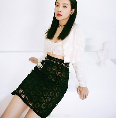 NEW CHANEL 21S BLACK EMBROIDERY LACE CC LOGO RUNWAY SKIRT 36 | eBay