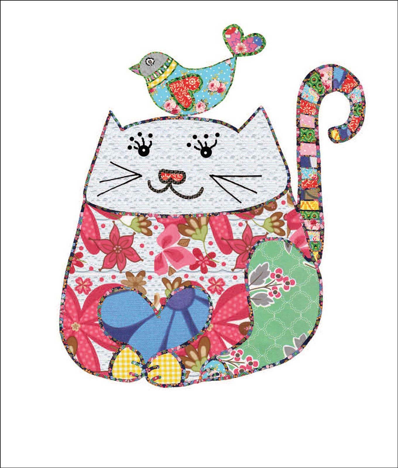 Oriental Cat Gold Embossed Cat Friendship Card Greetings Card Silver Gold Foil