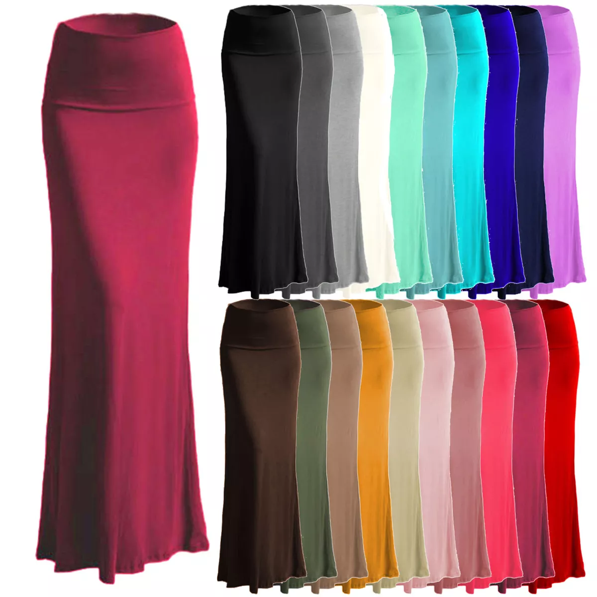 5x shop maxi skirt