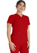 Dickies EDS NXT Scrubs V-Neck Top DK678 REDN Red Free Shipping