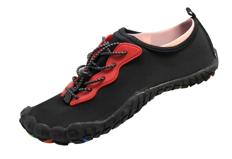Men/Women Aqua Shoes QuickDry Red/Back Water Shoes, Beach, Pool