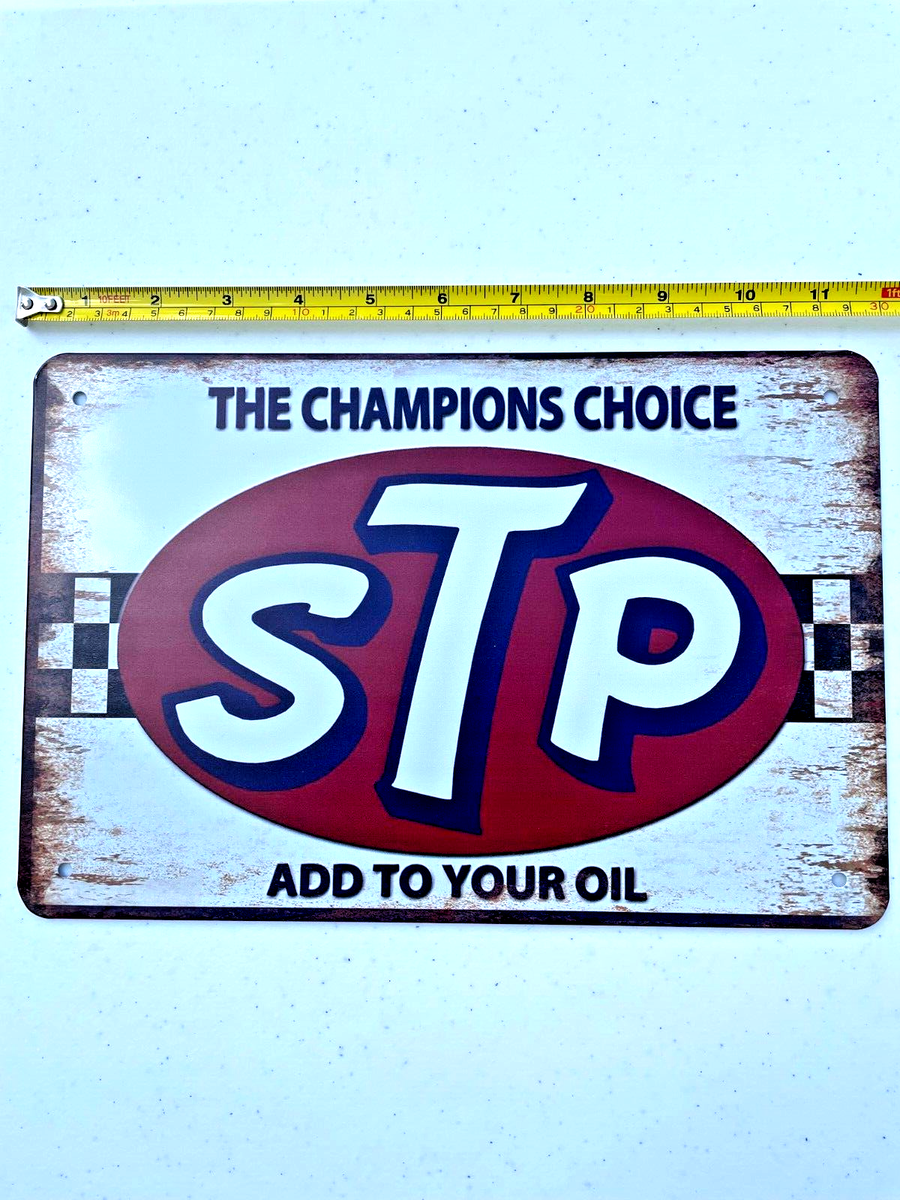 STP Plaque en métal vintage 20,3 x 30,5 cm – Station service