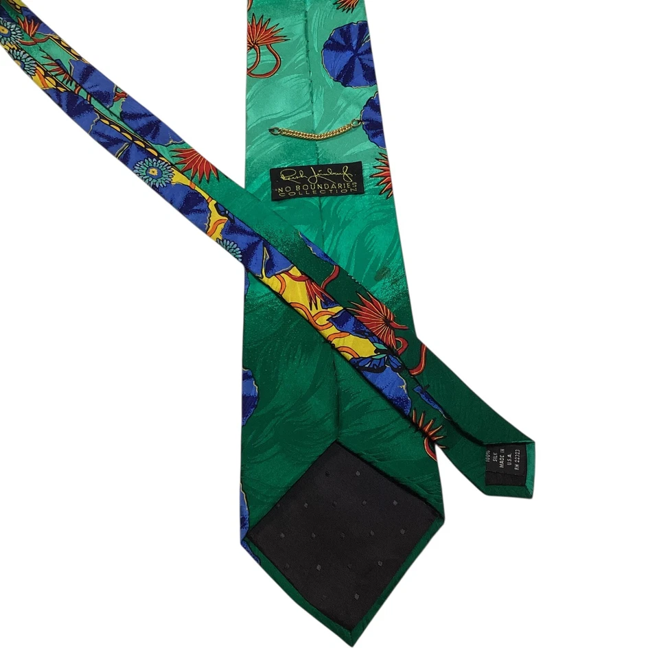 Corbata RUSH LIMBAUGH No Boundaries Para Hombre 100% Seda EE. UU. FLORAL Multicolor Usada en Excelente Condición Foto 3 de 3