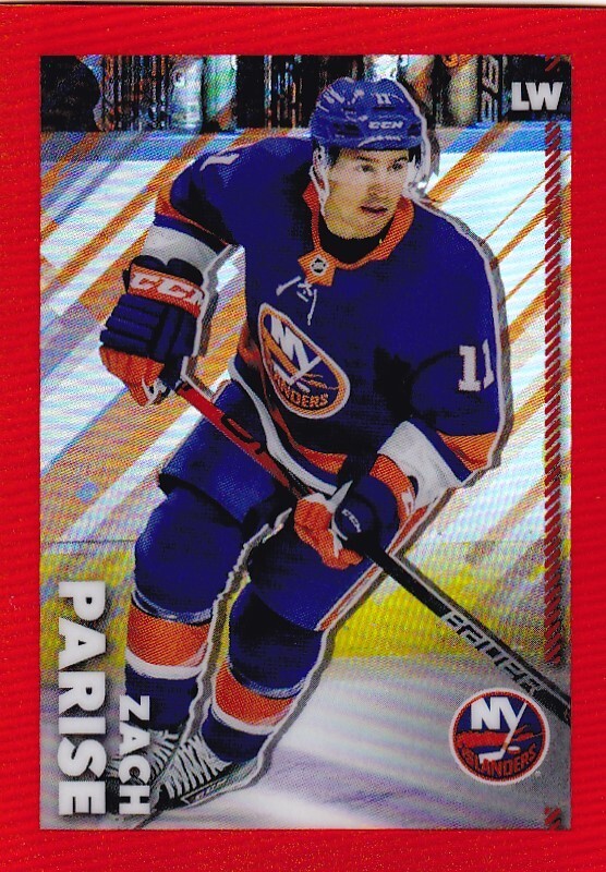 2022-23 TOPPS CHROME NHL STICKER #320 ZACH PARISE  SSP ORANGE /25 MADE