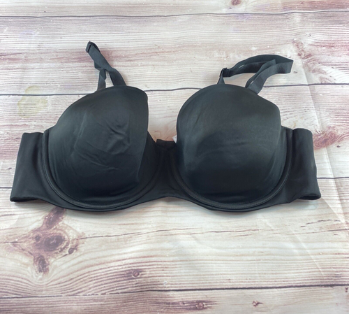 Damage Bra Lane Bryant Cacique Lightly Lined Multiway Strapless Bra Size 40D Black ...