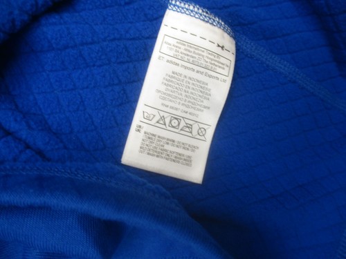 ADIDAS CLIMAWARM Size M Mens Blue 1/2 Zip Stand Collar Athletic Gym Pullover 994 - Picture 10 of 11