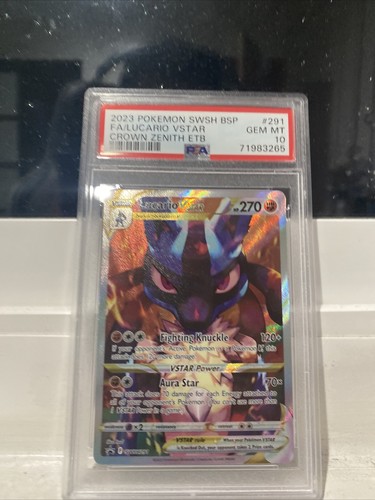 Pok mon Promo Lucario VSTAR Crown Zenith Promo SWSH291 PSA 10 EBay