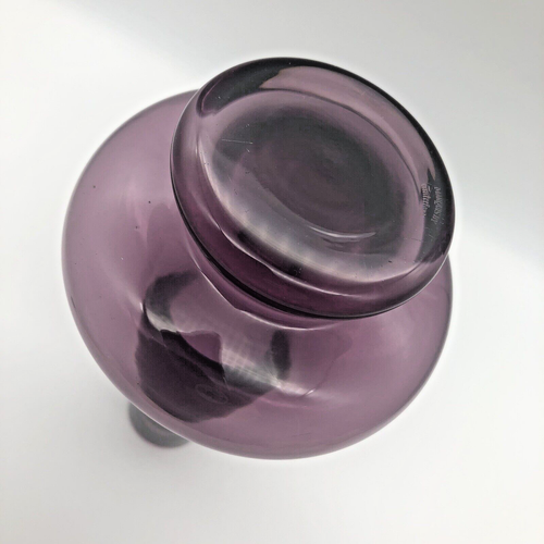 Vintage Art Glass Marquis by Waterford Crystal Amethyst Purple Samba Bud Vase 9" - Picture 5 of 9