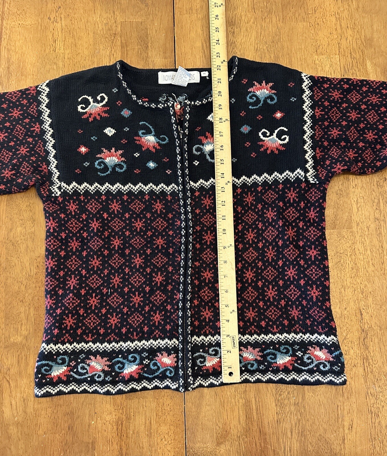 Nomadic Traders Full Zip Sweater Medium Ramie - image 7