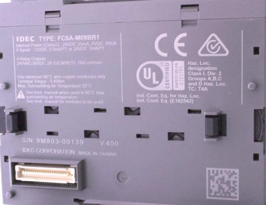 IDEC microSmart FC6A-D16R1CEE with FC6A-M08BR1 Module & PSSR-VC24 Fast Shipping - Image 3 of 4