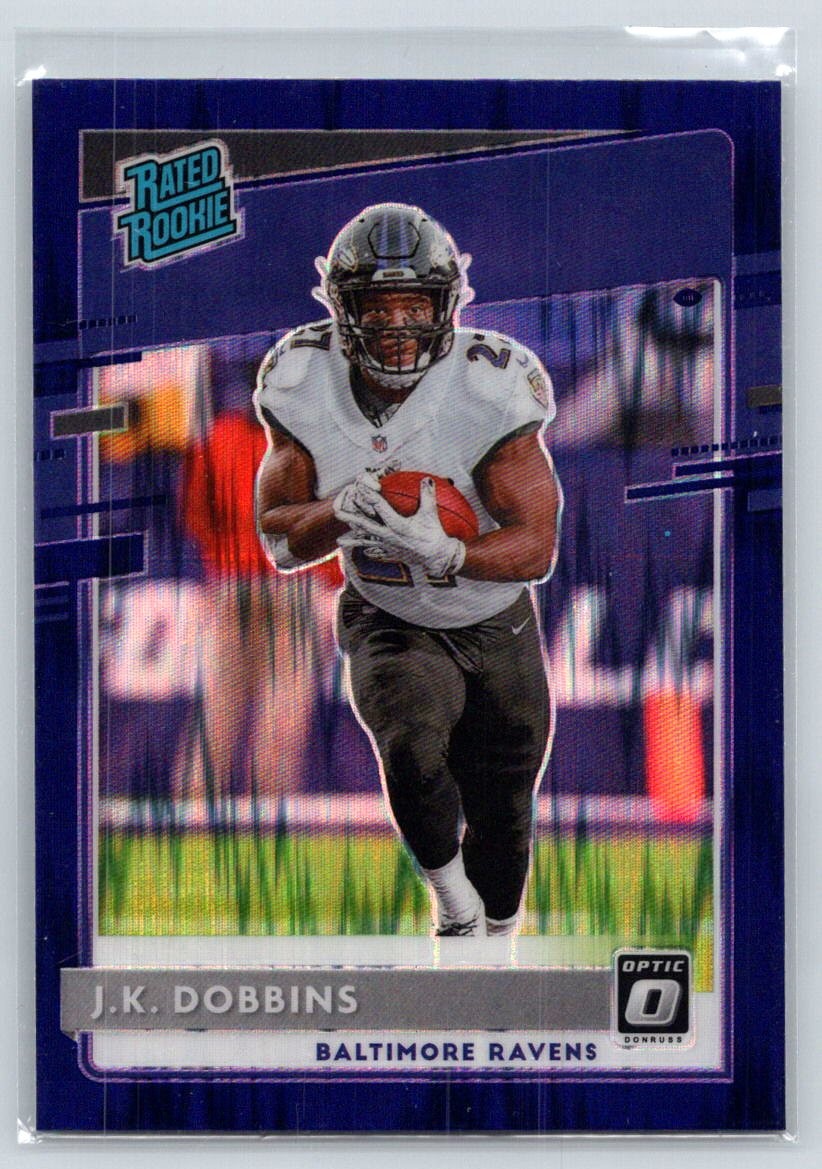 2020 Donruss Optic #161 J.K. Dobbins Purple Shock Rookie