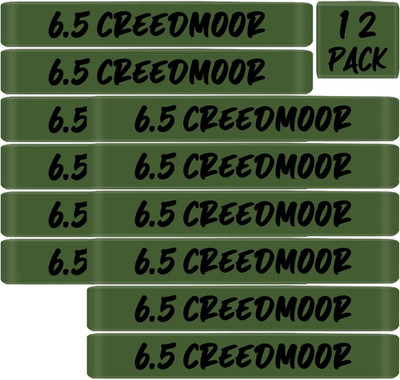 12 Pack  6.5 Creedmoor Magazine Marking Bands 6.5 Creedmoor Ammo Caliber Label B
