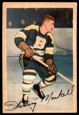 1953-54 PARKHURST FLEMING MACKELL BRUINS #91B GOOD GLUE ON BACK MISSING PAPER