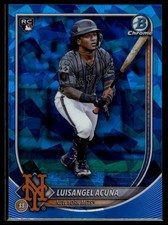 2025 Bowman Chrome Sapphire Luisangel Acuña #32 Blue RC New York Mets